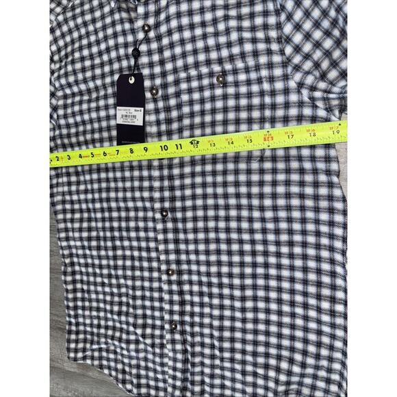 Report Collection Button Up Shirt Mens Small Blue Plaid NWT - Picture 4 of 9